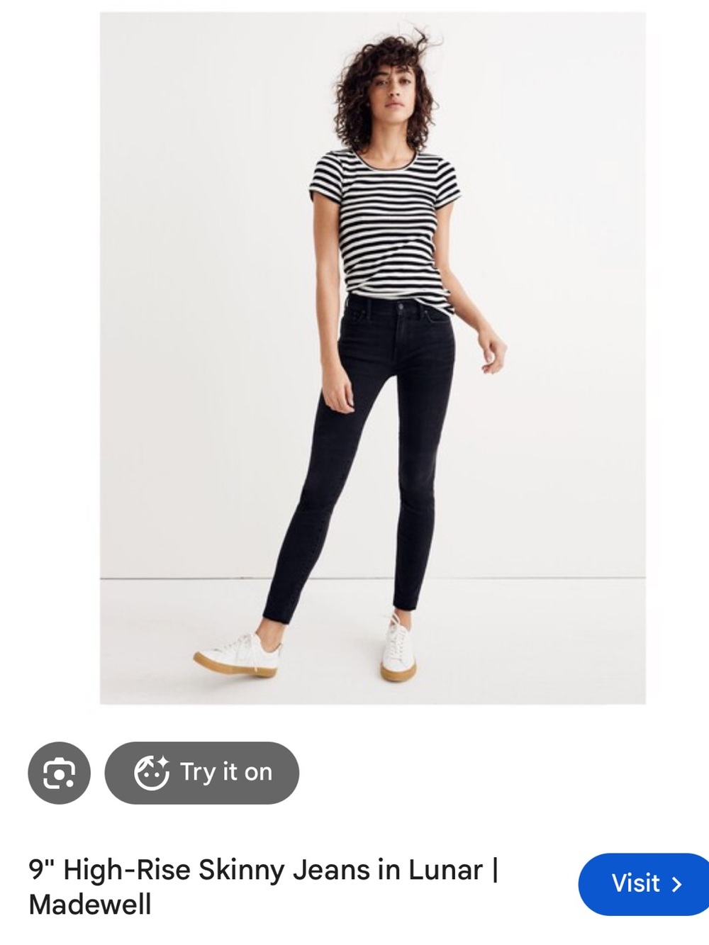 Madewell High-Rise Skinny Jeans in Black